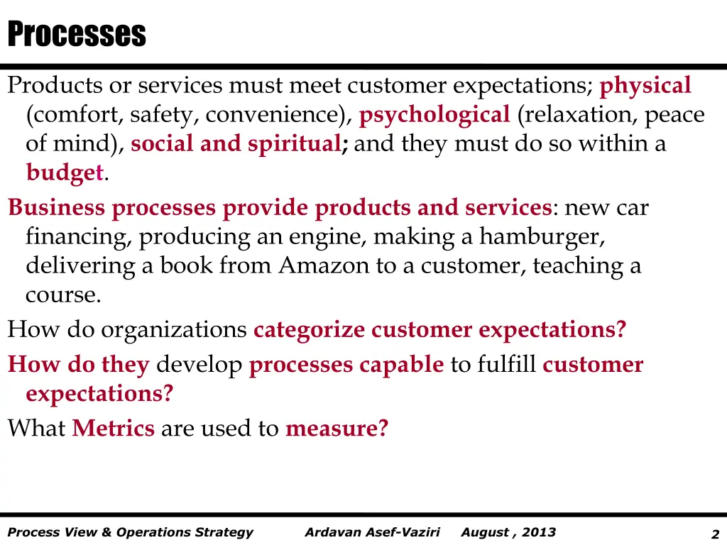 processes