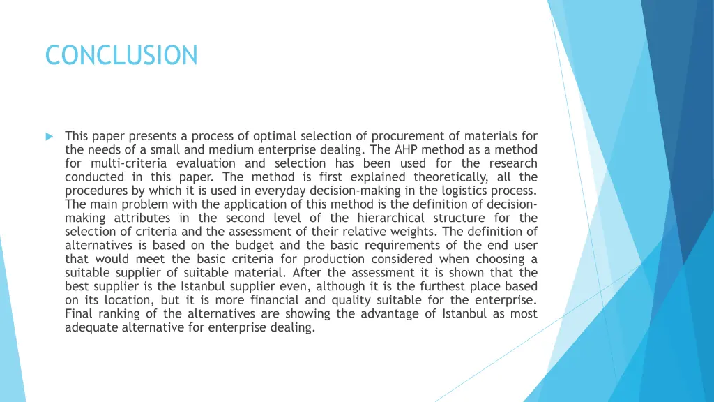conclusion