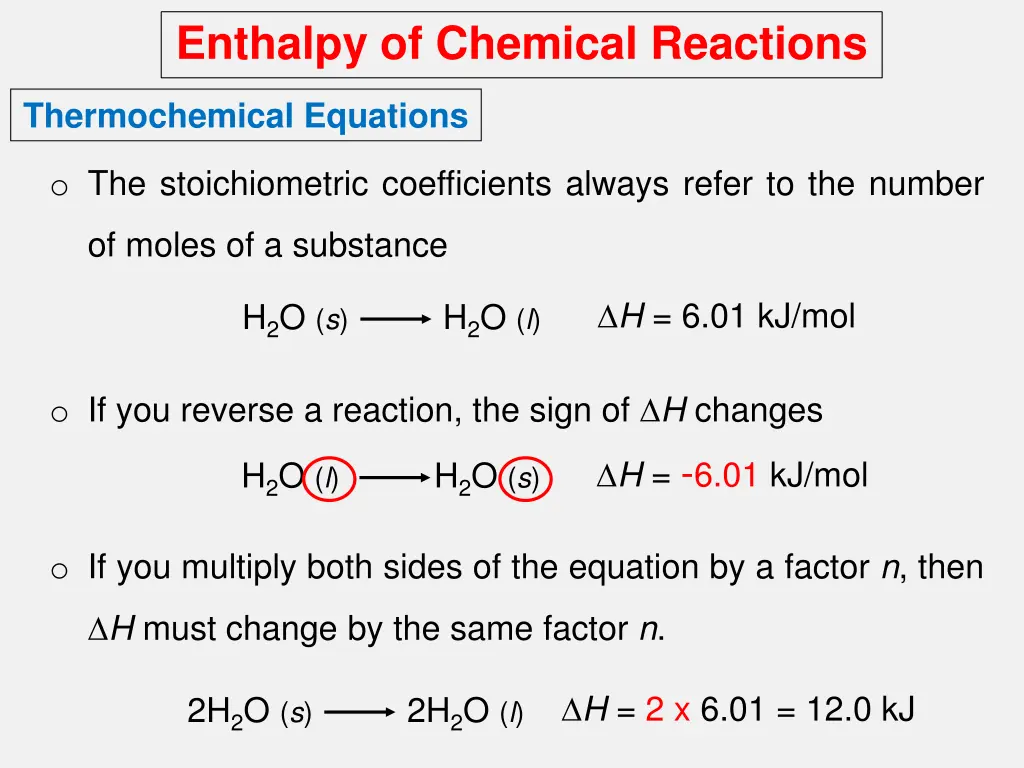 enthalpy of chemical reactions 5