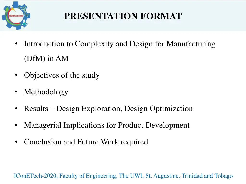 presentation format