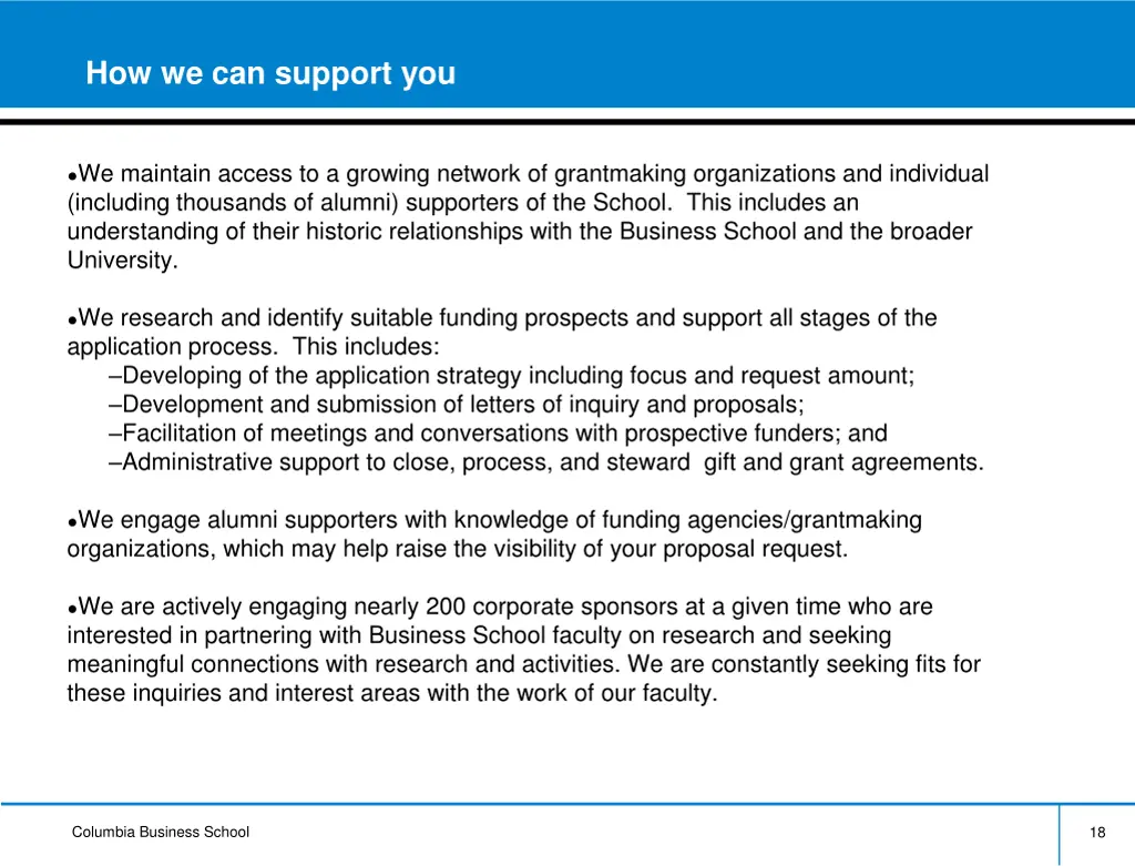 how we can support you
