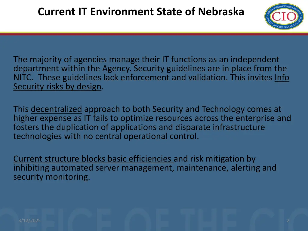current it environment state of nebraska