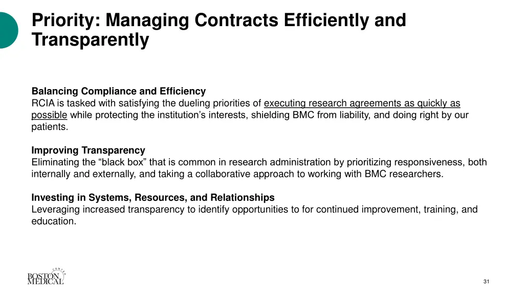 priority managing contracts efficiently