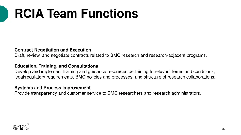 rcia team functions