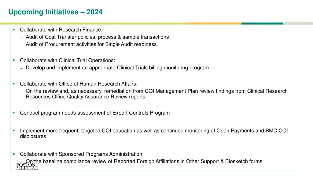 upcoming initiatives 2024
