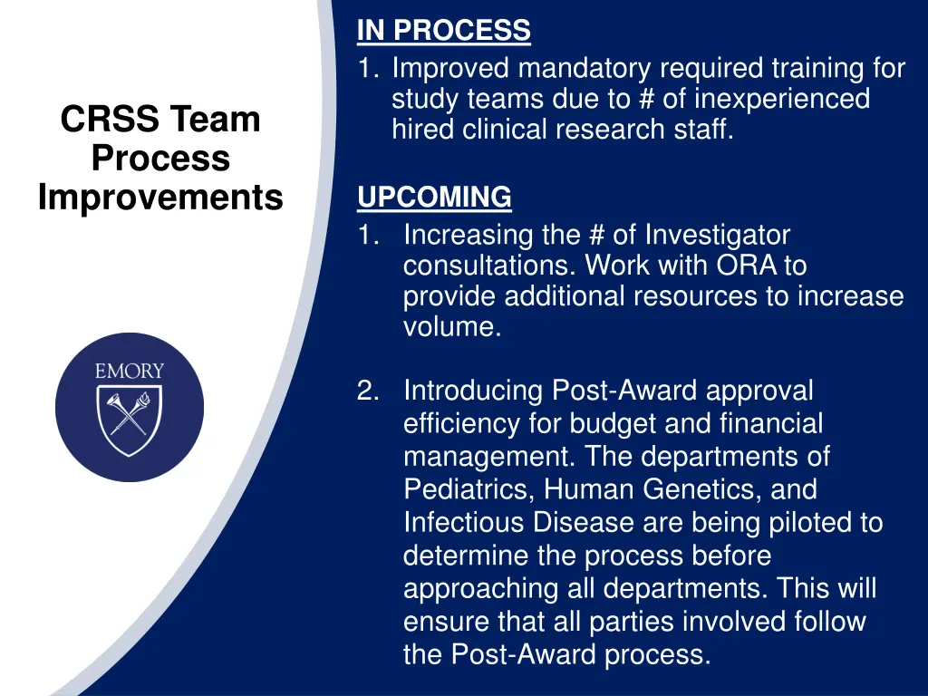 in process 1 improved mandatory required training