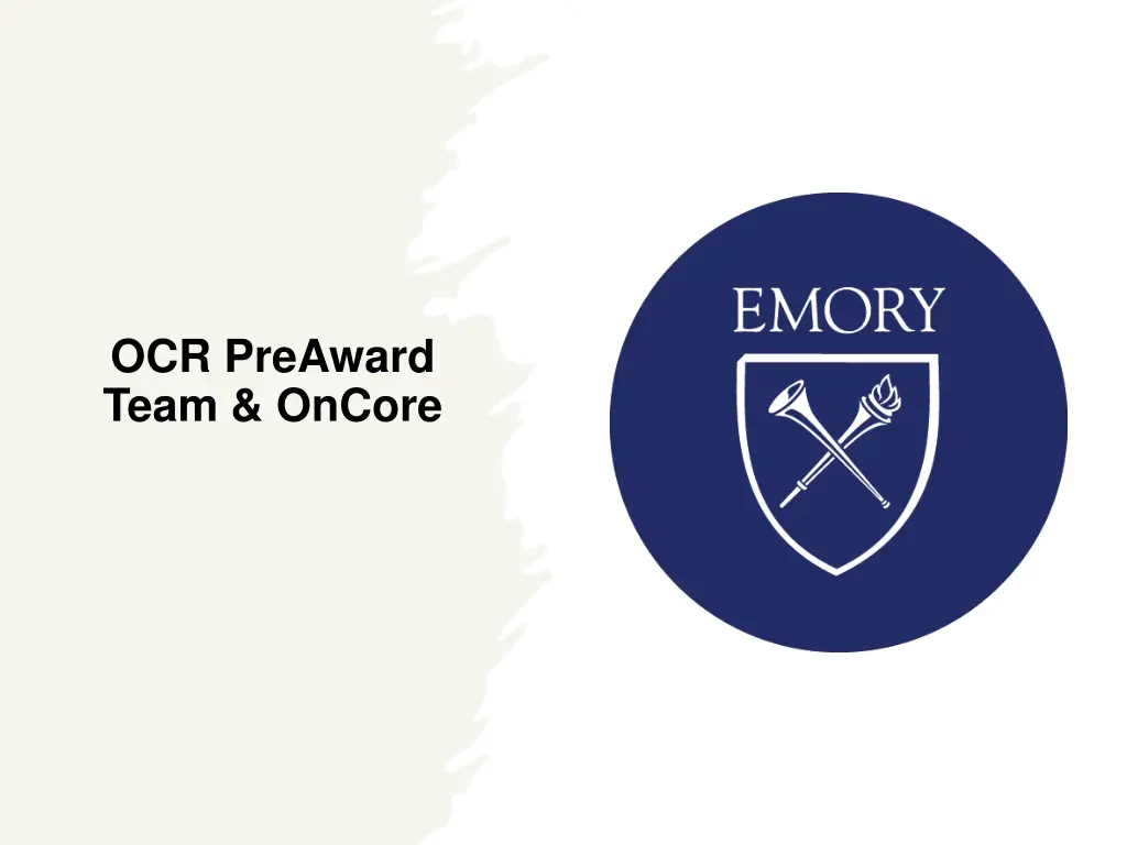 ocr preaward team oncore