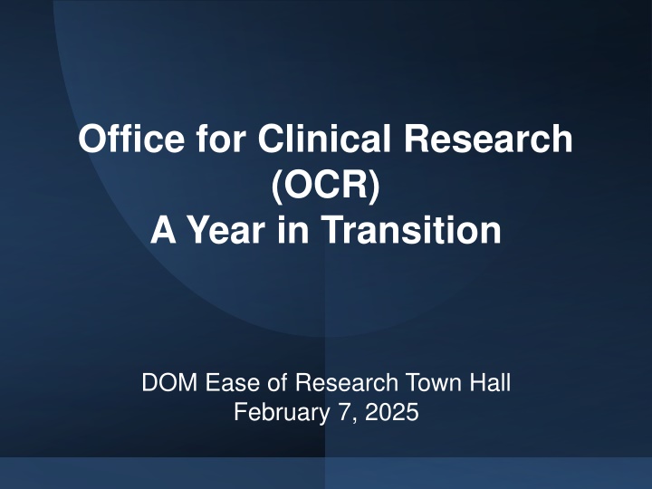 office for clinical research ocr a year