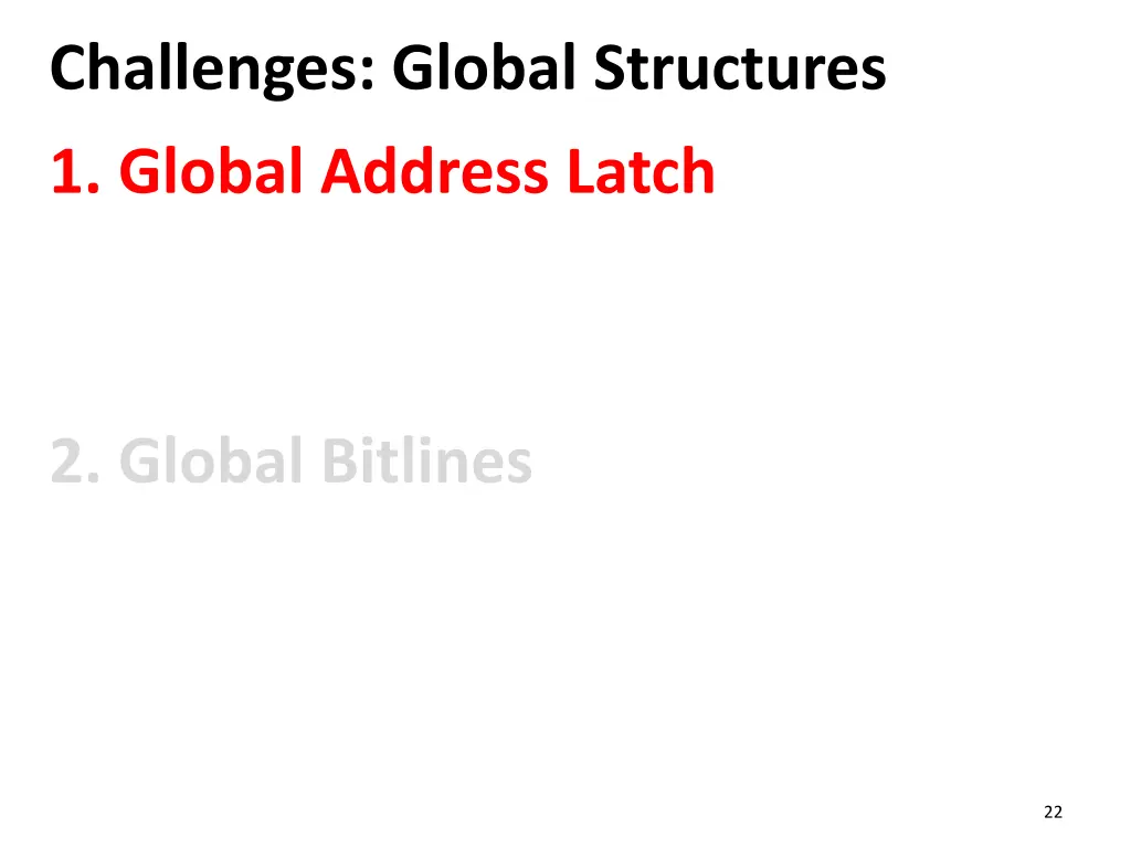 challenges global structures 1 global address