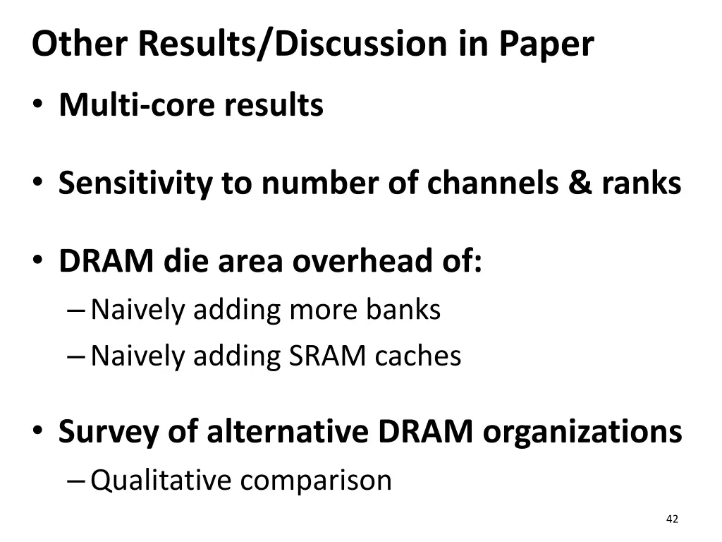 other results discussion in paper multi core