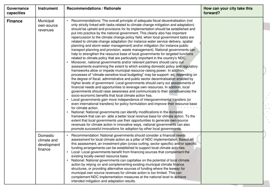governance capacities