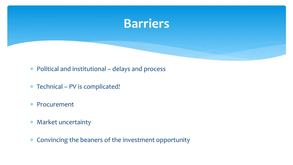 barriers