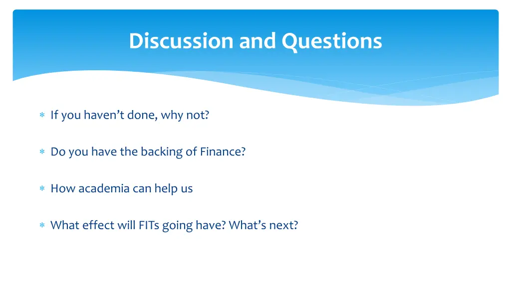 discussion and questions