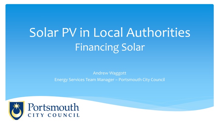 solar pv in local authorities financing solar