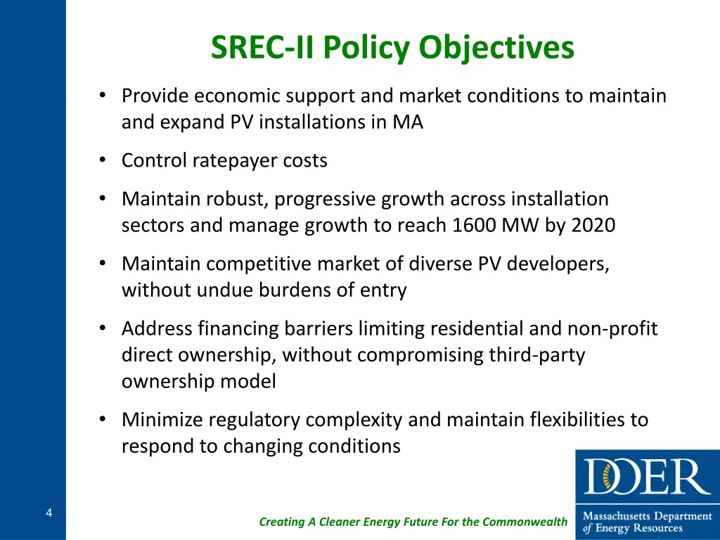 srec ii policy objectives