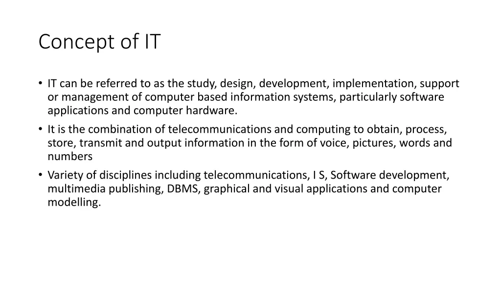 concept of it