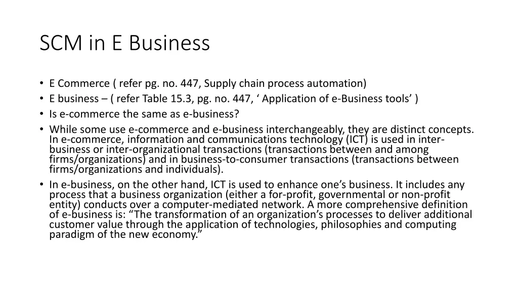 scm in e business
