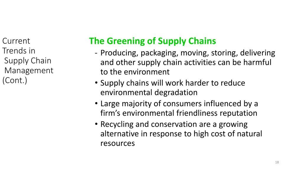 the greening of supply chains producing packaging