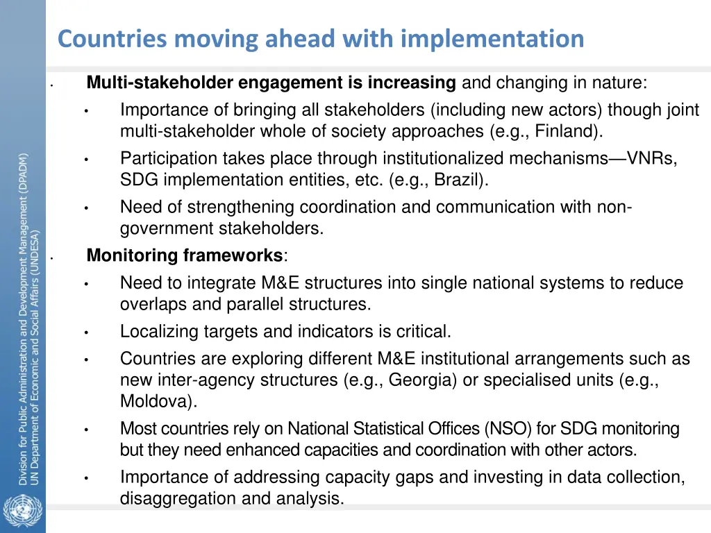 countries moving ahead with implementation 2