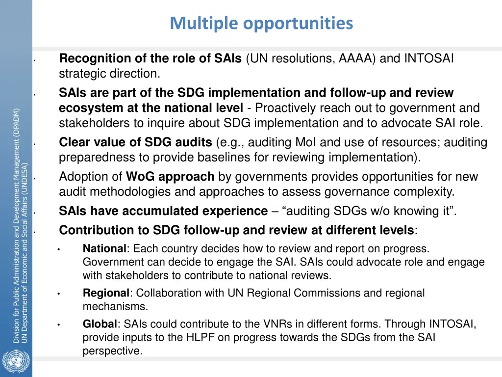 multiple opportunities