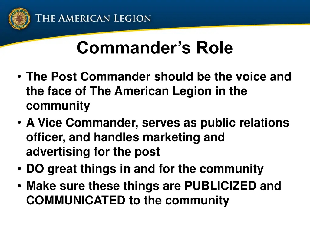 commander s role 1