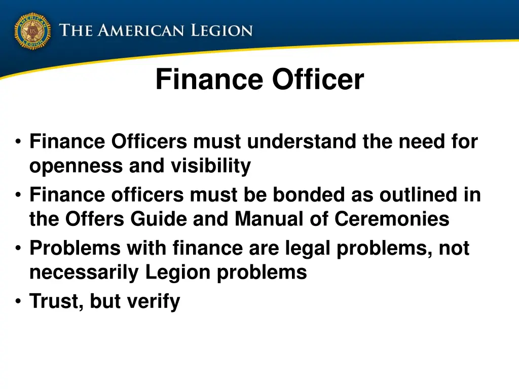 finance officer