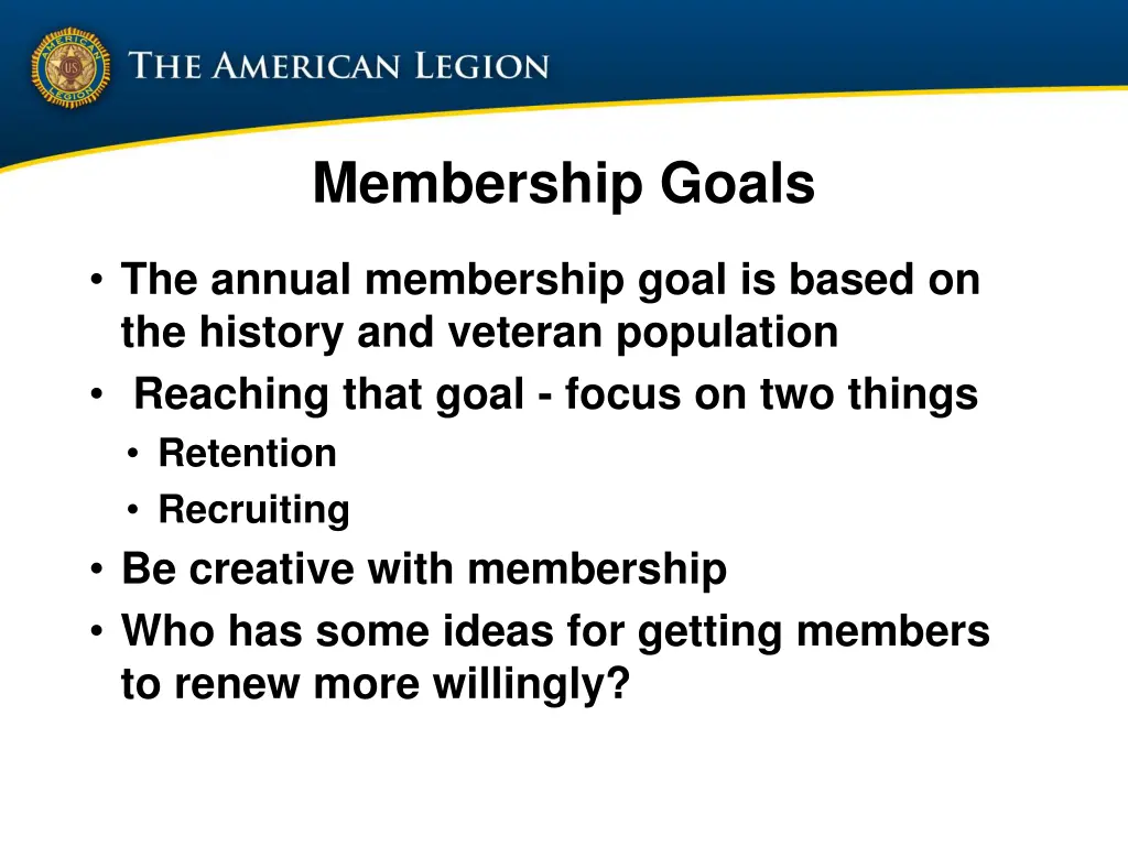 membership goals