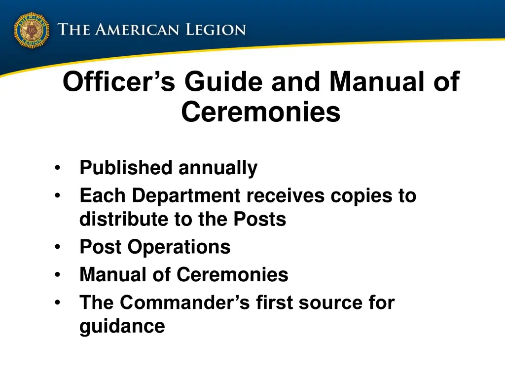 officer s guide and manual of ceremonies