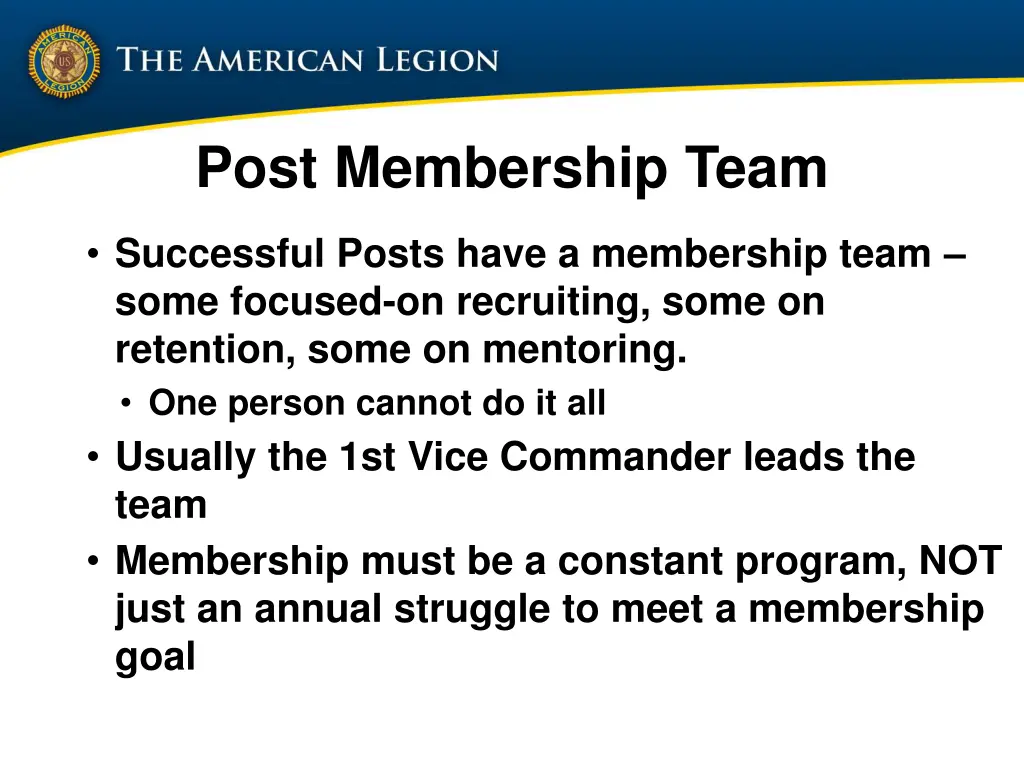 post membership team