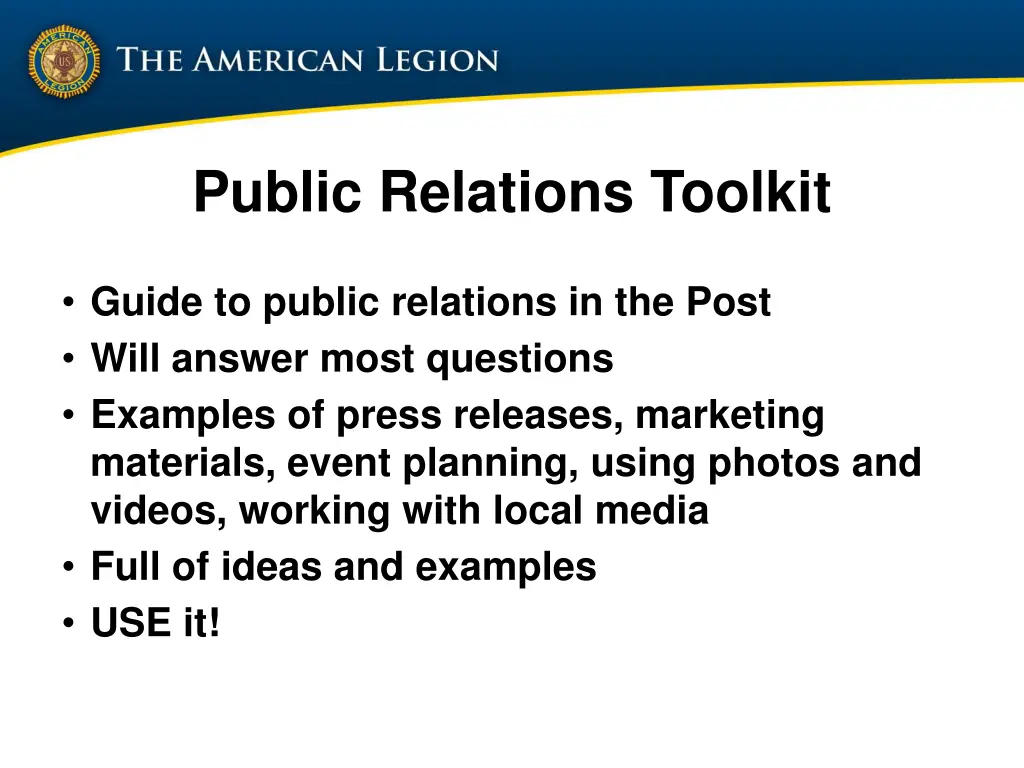 public relations toolkit