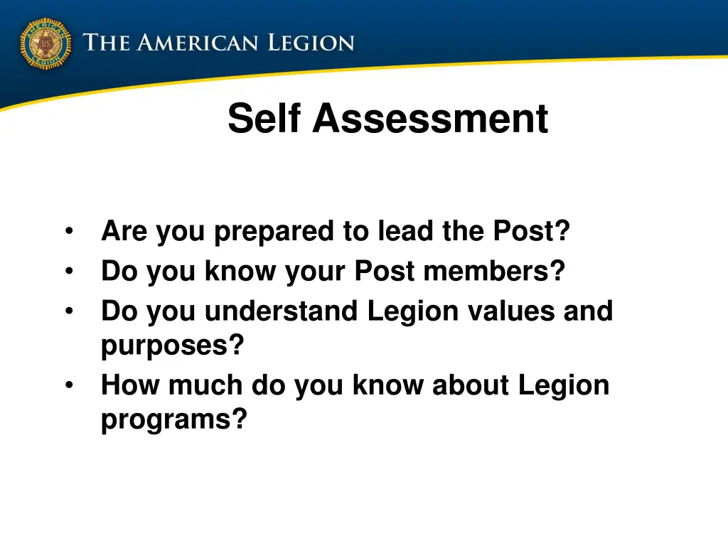 self assessment