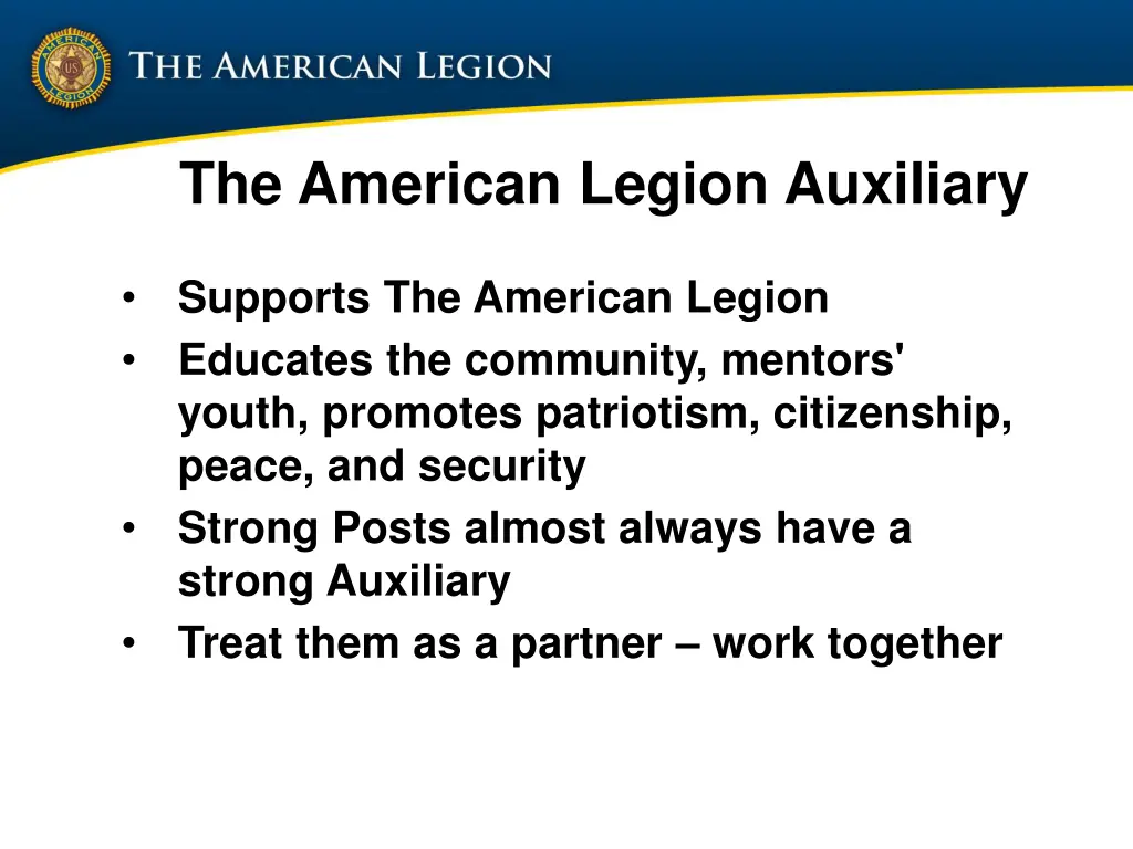 the american legion auxiliary