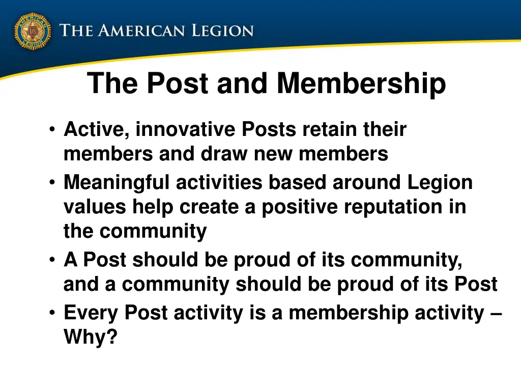 the post and membership