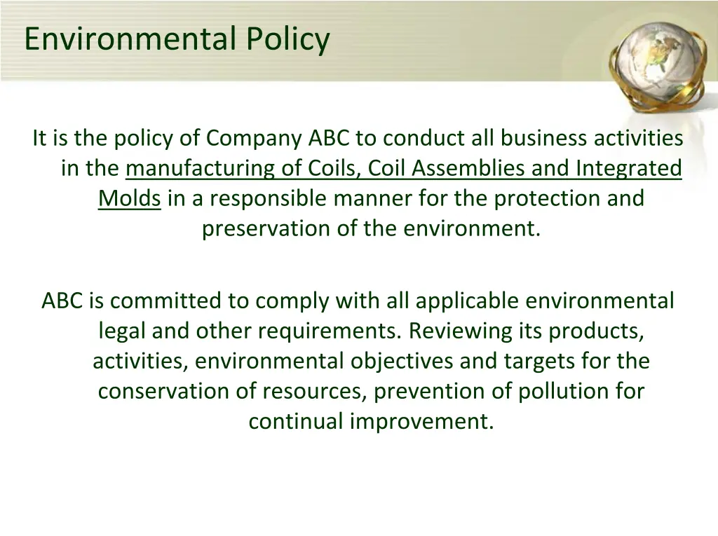 environmental policy