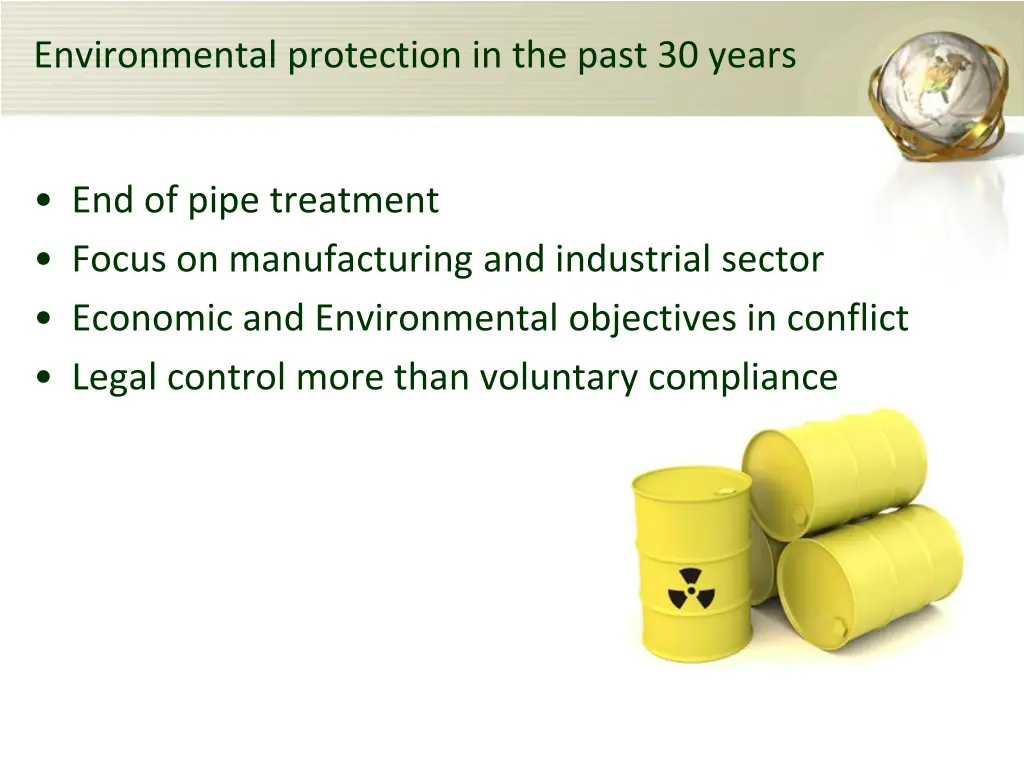 environmental protection in the past 30 years