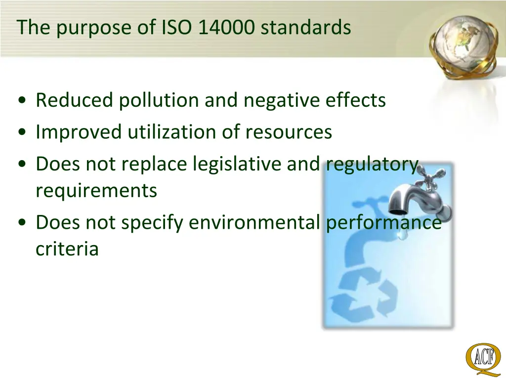 the purpose of iso 14000 standards