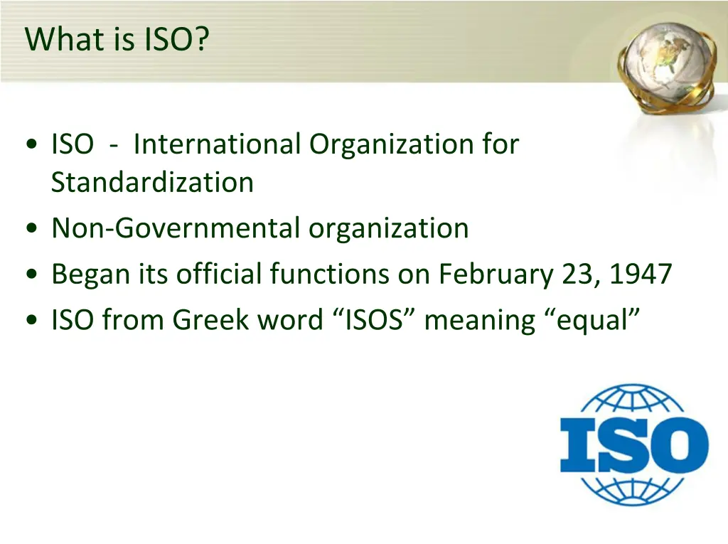what is iso