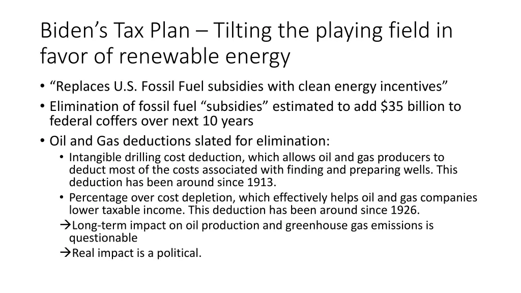 biden s tax plan tilting the playing field