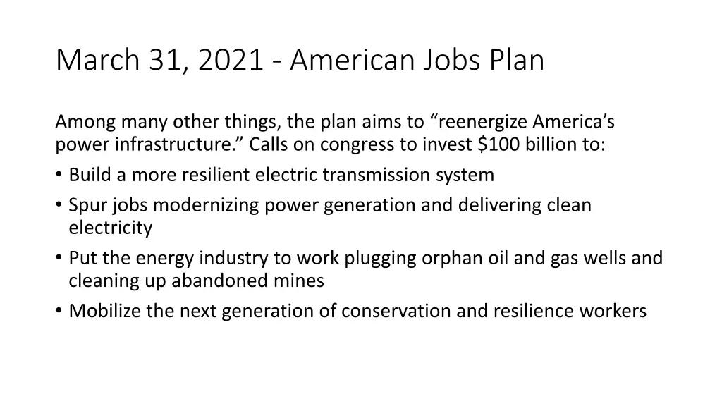 march 31 2021 american jobs plan