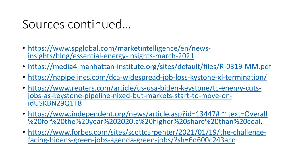 sources continued