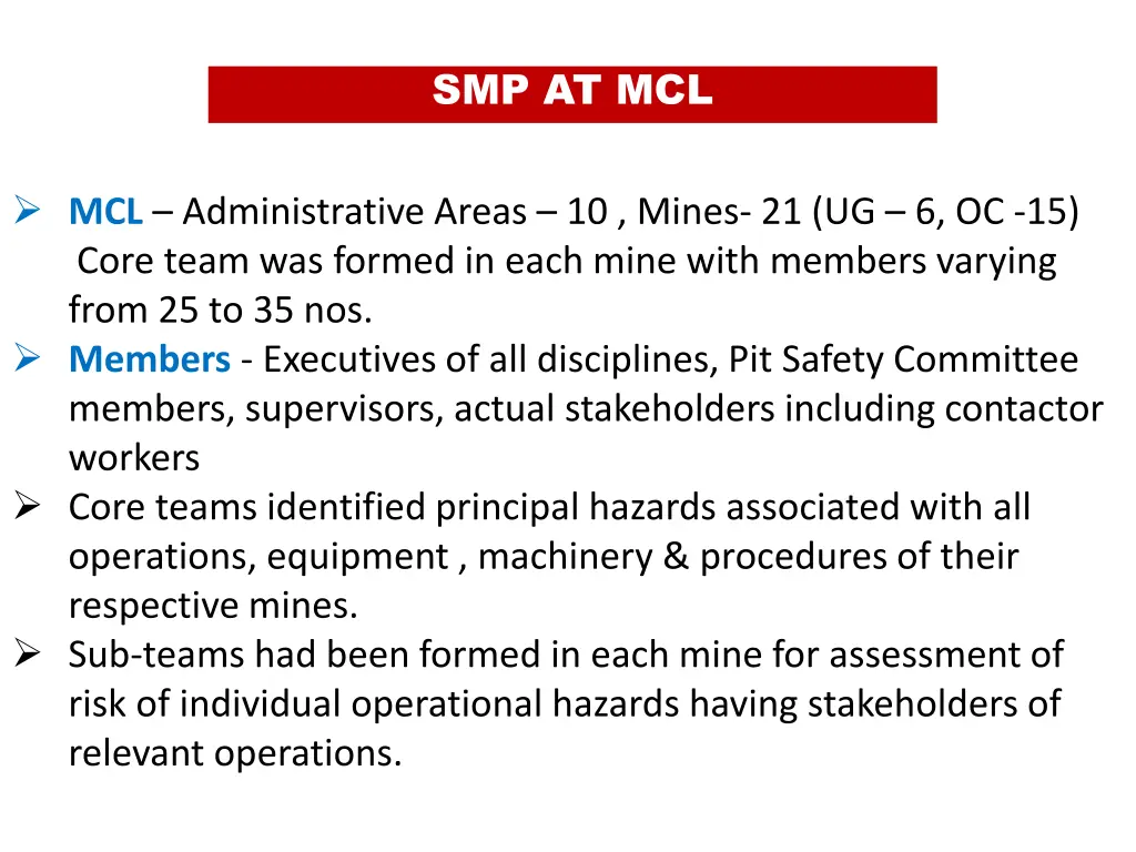smp at mcl