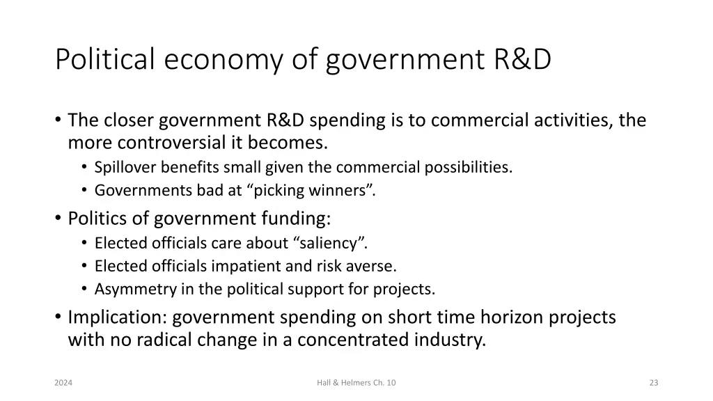 political economy of government r d