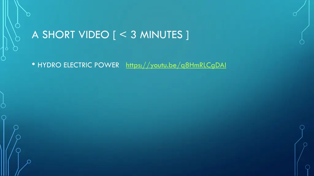 a short video 3 minutes