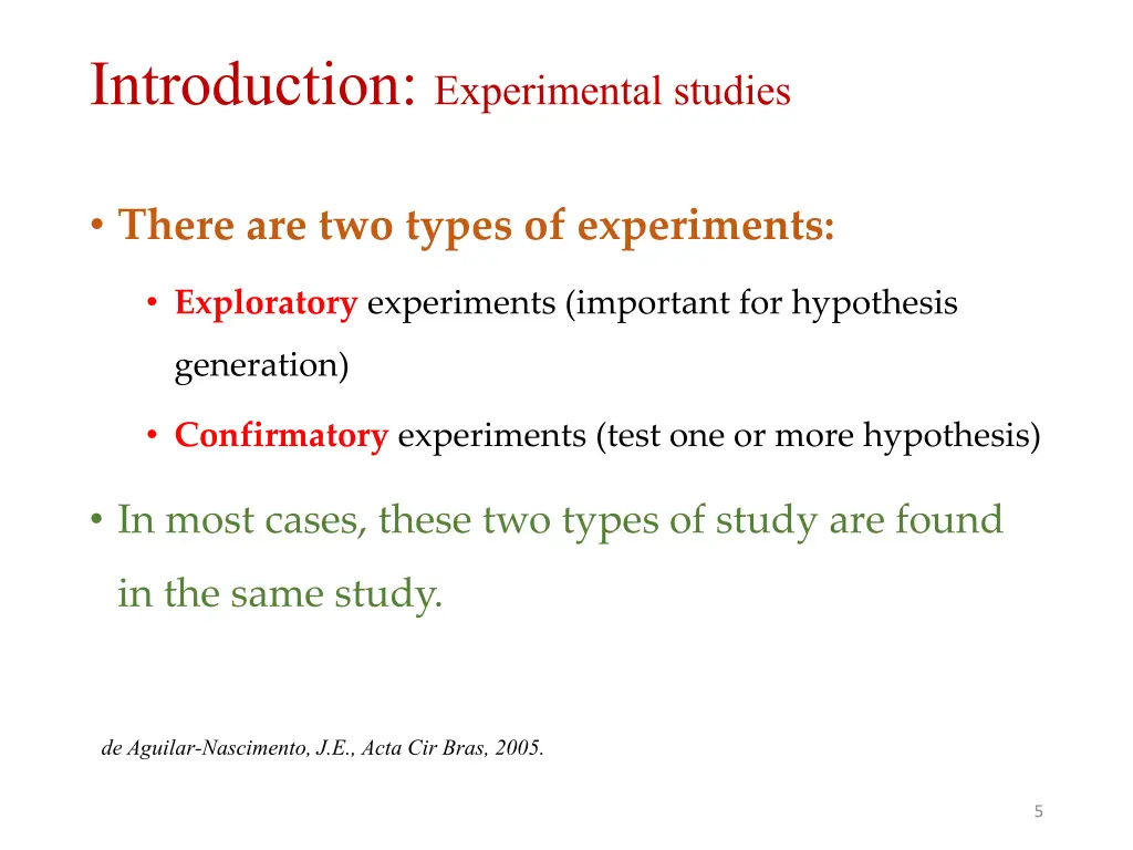 introduction experimental studies 1