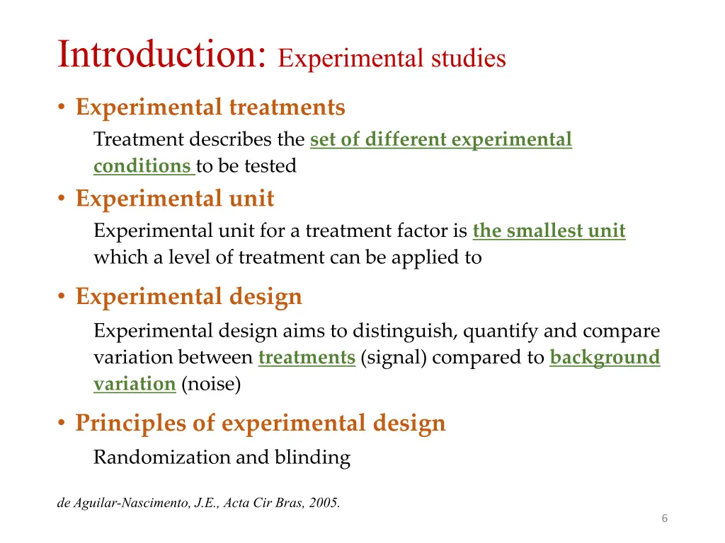 introduction experimental studies 2