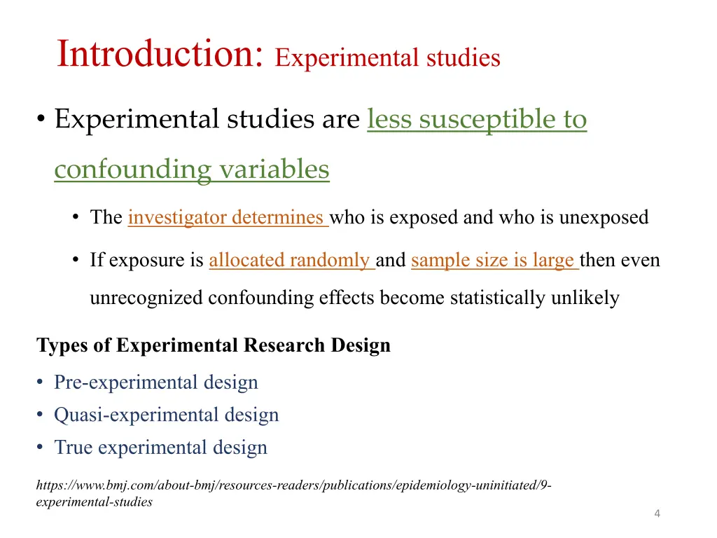 introduction experimental studies