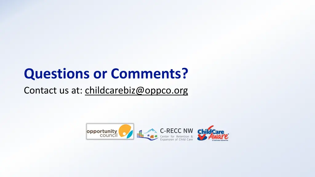 questions or comments contact
