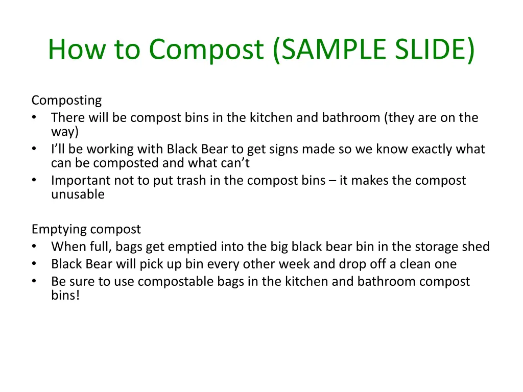how to compost sample slide