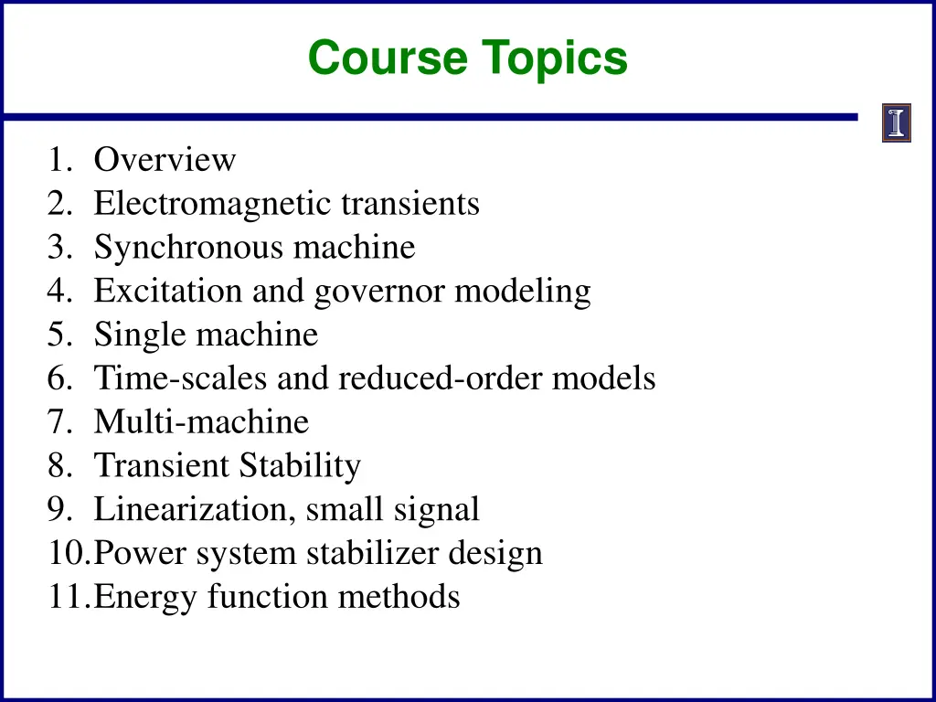 course topics