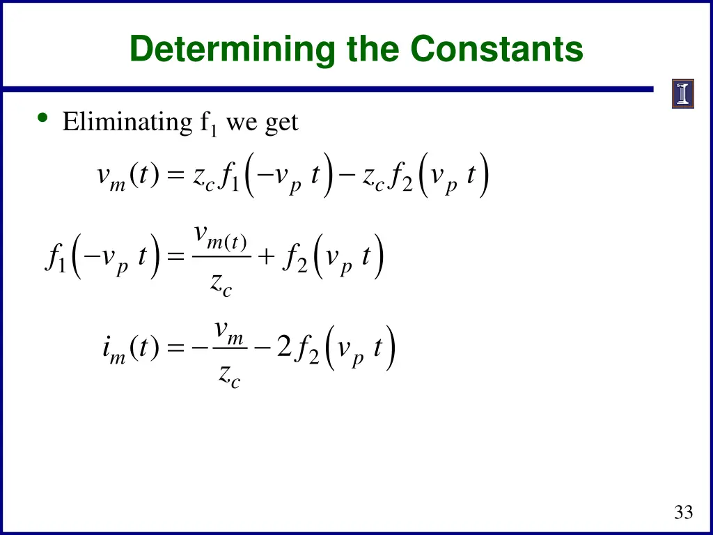 determining the constants 1